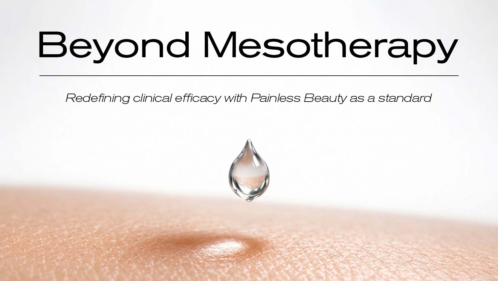 Droplet falling on skin beyond mesotherapy